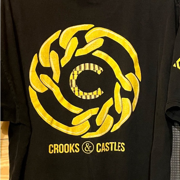 Rare Vintage Crooks and Castles Shirt, Gold Chain, Men’s Size XL - Picture 2 of 7